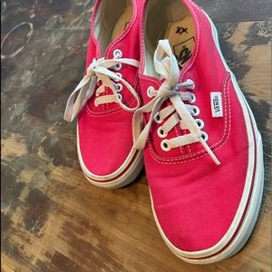 Red Vans size 8